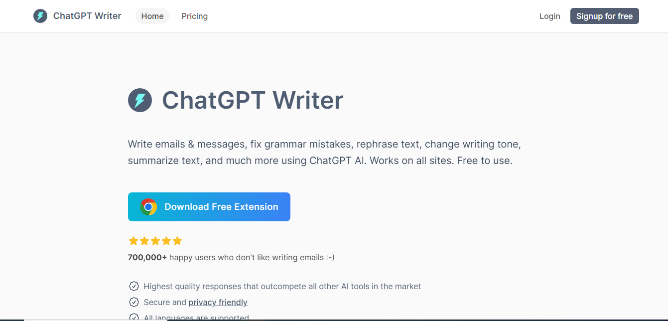 ChatGPT Writer